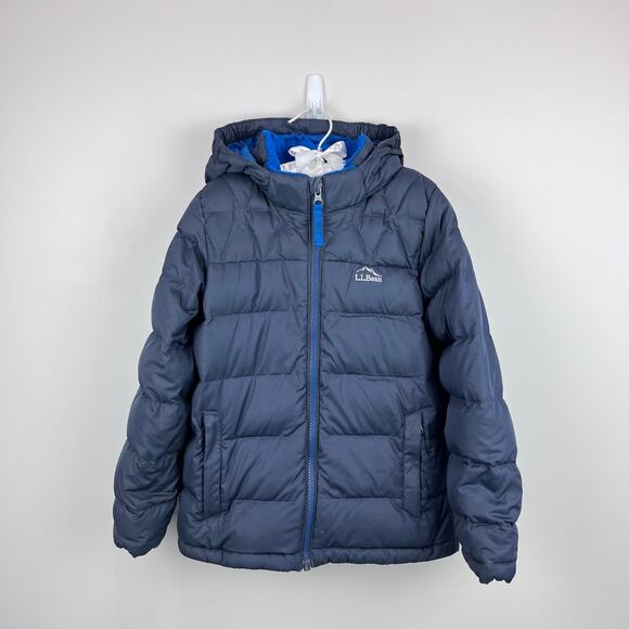 L.L. Bean Little Kids Down Jacket Gunmetal Gray L 6/7 - Picture 1 of 14